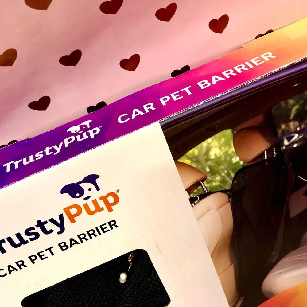 Car Pet Barrier with Black Mesh Dog Safety Travel Carrier Transport